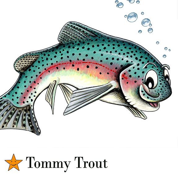 Children's Trout Book Character | Children's Book with Trout